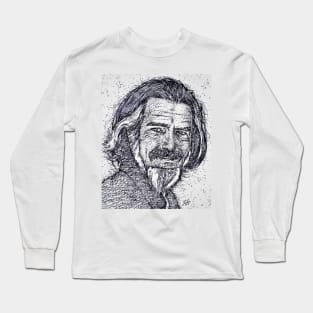 ALAN WATTS - ink portrait .1 Long Sleeve T-Shirt